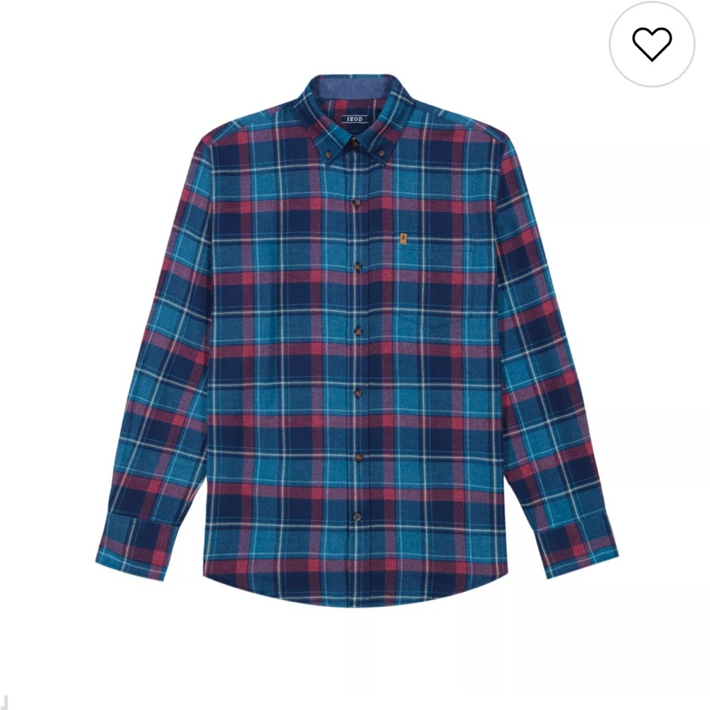 Izod Blue and Red Flannel Shirt